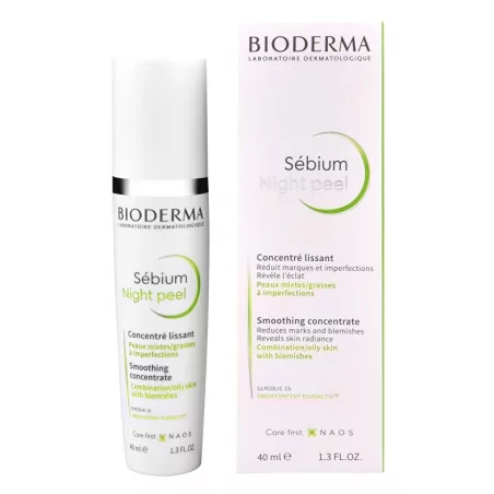 Noční pleťové sérum s peelingovým efektem (Sebium Night Peel Smoothing Concentrate) Bioderma - 40 ml