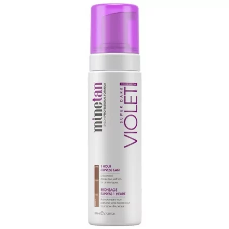 Samoopalovací pěna pro tmavé opálení Violet (Super Dark 1 Hour Express Tan) Minetan - 200 ml