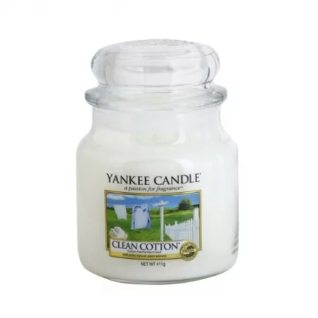 Vonná svíčka Classic střední Clean Cotton Yankee Candle - 411 g