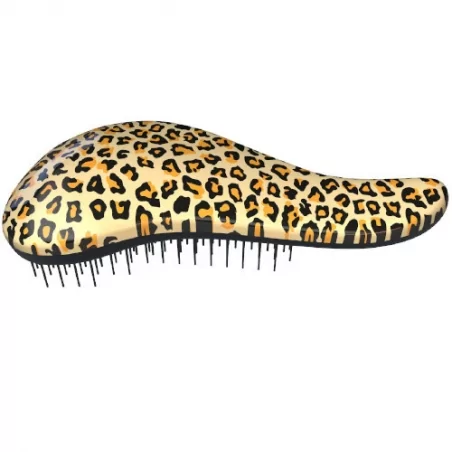 Kartáč na vlasy s rukojetí Leopard Yellow Dtangler