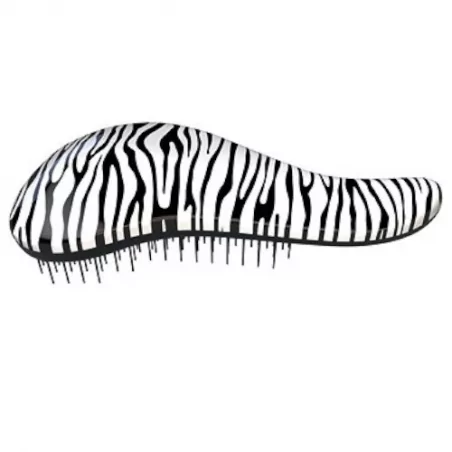 Kartáč na vlasy s rukojetí Zebra White Dtangler
