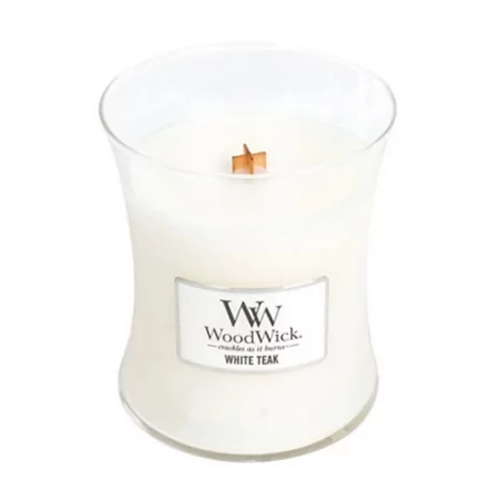 Vonná svíčka váza White Teak WoodWick - 275 g