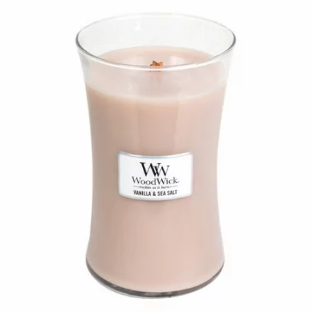Vonná svíčka váza Vanilla & Sea Salt WoodWick - 609,5 g