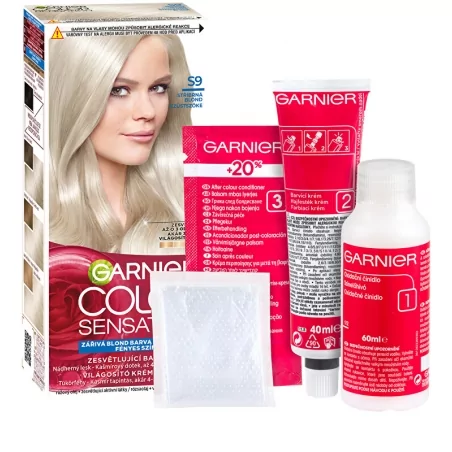 Barva na vlasy Color Sensation The Vivids (Permanent Hair Color) Garnier / Odstín: Silver Blond - 60 ml