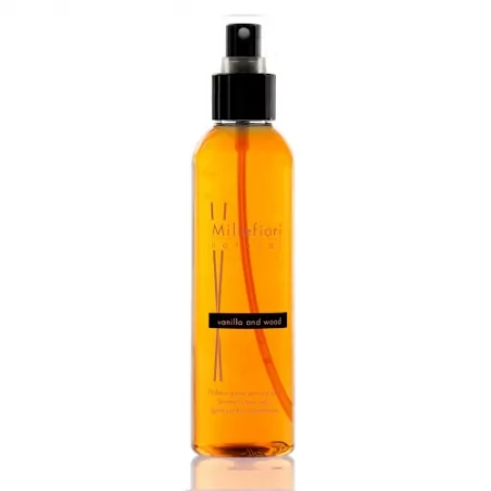 Bytový sprej Natural Vanilka a dřevo Millefiori Milano - 150 ml