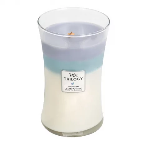 Vonná svíčka váza velká Trilogy Calming Retreat WoodWick - 609,5 g