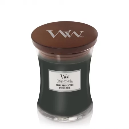 Vonná svíčka váza střední Black Peppercorn WoodWick - 275 g