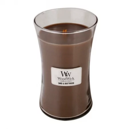 Vonná svíčka váza velká Sand & Driftwood WoodWick - 609,5 g