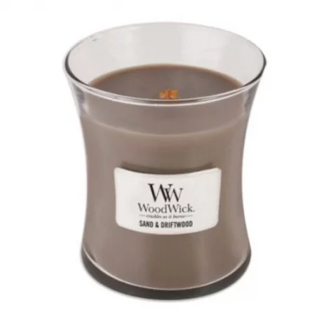 Vonná váza střední Sand & Driftwood WoodWick - 275 g