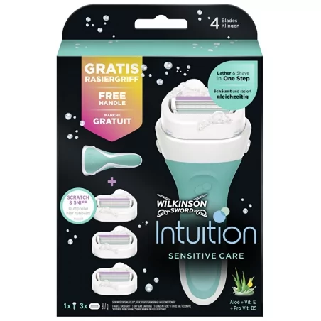 Holicí strojek pro ženy Intuition Sensitive rukojeť + 3 různé hlavice Wilkinson Sword