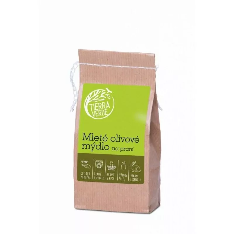 Mleté olivové mýdlo na praní i pro nejjemnější prádlo Tierra Verde - 200 g Mleté olivové mýdlo na praní i pro nejjemnější prádlo Tierra Verde - 200 g