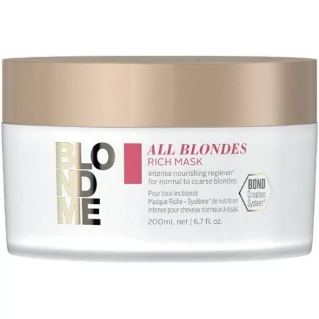 Vyživující maska pro normální a silné blond vlasy All Blondes (Rich Mask) Schwarzkopf Professional - 200 ml