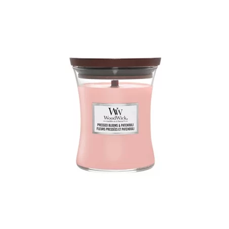 Vonná svíčka váza střední Pressed Blooms & Patchouli WoodWick - 275 g