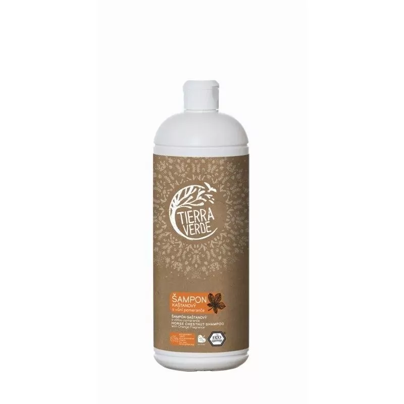 Kaštanový šampon pro posílení vlasů s pomerančem Tierra Verde - 1000 ml Kaštanový šampon pro posílení vlasů s pomerančem Tierra Verde - 1000 ml