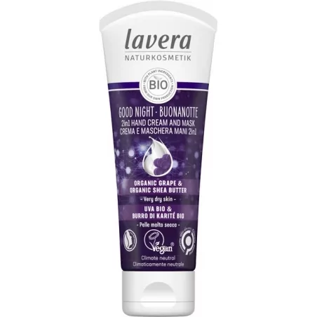 Noční krém a maska na ruce 2 v 1 (2 in 1 Hand Cream and Mask) Lavera - 75 ml
