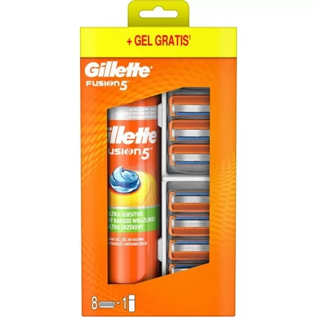 Gel na holení + náhradní hlavice Gillette Fusion Gillette