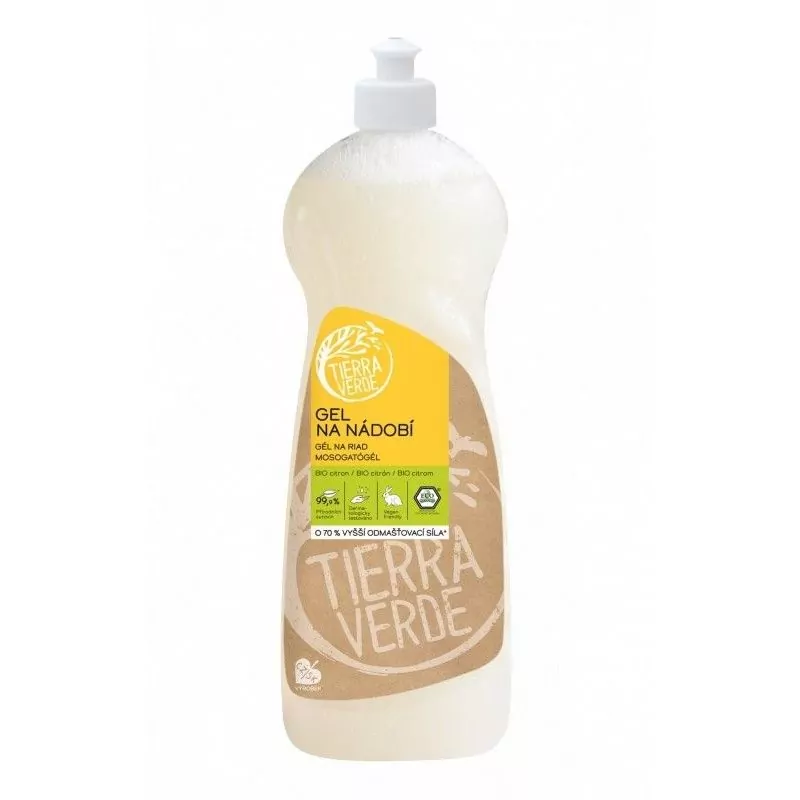 Gel na nádobí s citronovou silicí BIO Tierra Verde - 1000 ml Gel na nádobí s citronovou silicí BIO Tierra Verde - 1000 ml
