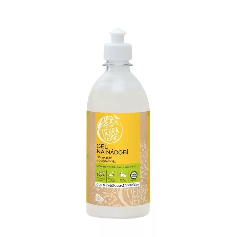 Gel na nádobí s citronovou silicí BIO Tierra Verde - 500 ml Gel na nádobí s citronovou silicí BIO Tierra Verde - 500 ml