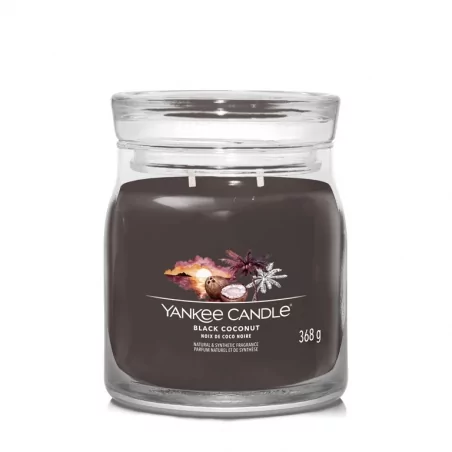 Aromatická svíčka Signature sklo střední Black Coconut Yankee Candle - 368 g