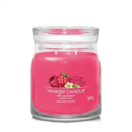 Aromatická svíčka Signature sklo střední Red Raspberry Yankee Candle - 368 g