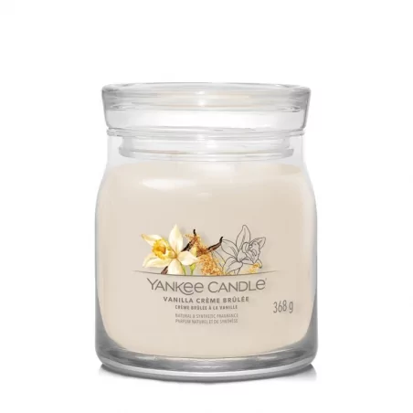 Aromatická svíčka Signature sklo střední Vanilla Creme Brulée Yankee Candle - 368 g