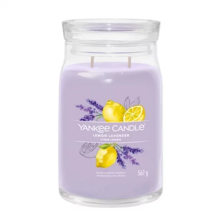 Aromatická svíčka Signature sklo velké Lemon Lavender Yankee Candle - 567 g