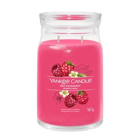 Aromatická svíčka Signature sklo velké Red Raspberry Yankee Candle - 567 g