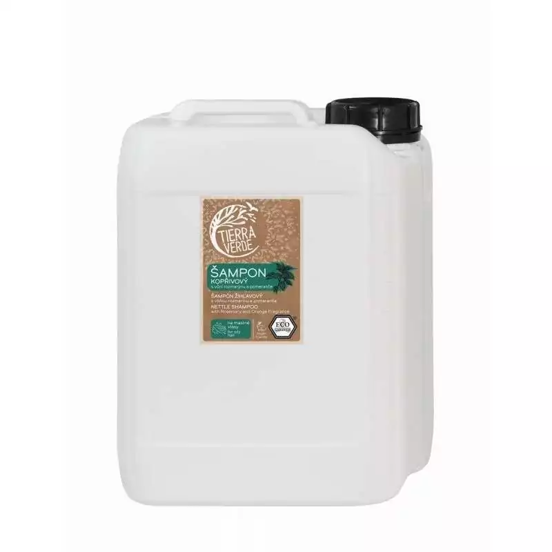 Kopřivový šampon na mastné vlasy s rozmarýnem Tierra Verde - 5000 ml Kopřivový šampon na mastné vlasy s rozmarýnem Tierra Verde - 5000 ml