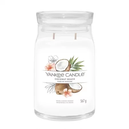 Aromatická svíčka Signature sklo velké Coconut Beach Yankee Candle - 567 g