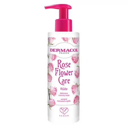 Opojné krémové mýdlo na ruce Růže Flower Care (Delicious Creamy Soap) Dermacol - 250 ml