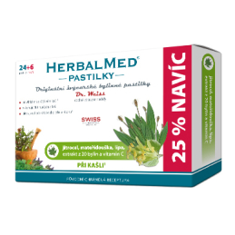 HerbalMed pastilky Dr. Weiss při kašli 24 pastilek + 6 pastilek ZDARMA Simply You