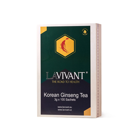 Ženšenový granulovaný čaj v dřevěné krabičce Lavivant - 100 ks