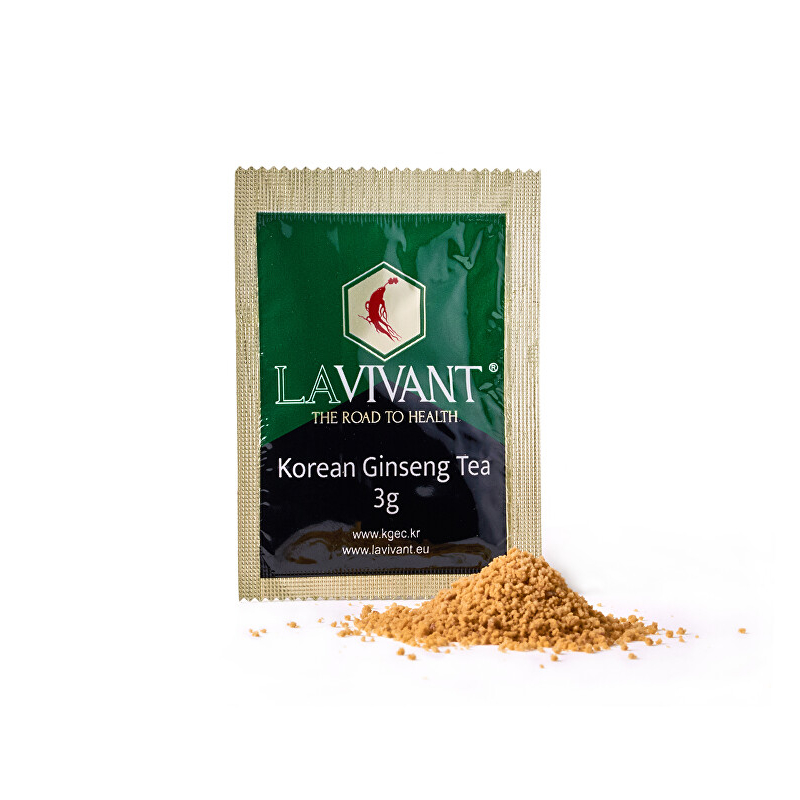 Ženšenový granulovaný čaj v dřevěné krabičce Lavivant - 100 ks