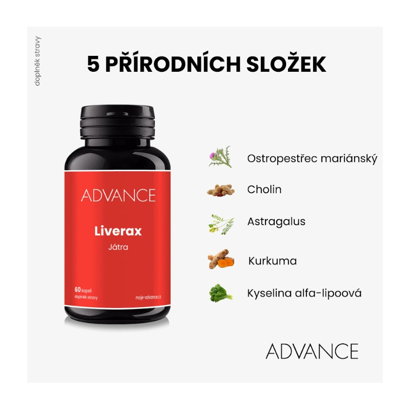 Liverax Advance nutraceutics - 60 kapslí