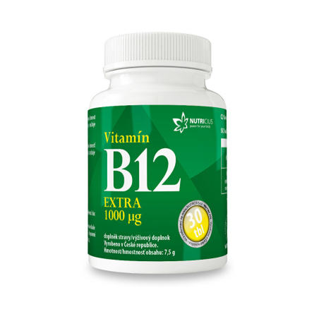 Vitamín B12 EXTRA Nutricius - 30 tbl.