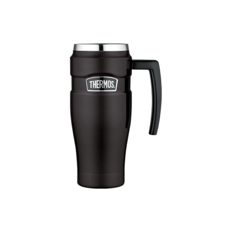 Style Vodotěsný termohrnek s madlem / matně černá Thermos - 470 ml