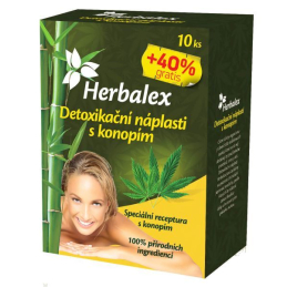 Detoxikační náplasti s konopím 10 ks + 40 % GRATIS Herbamedicus