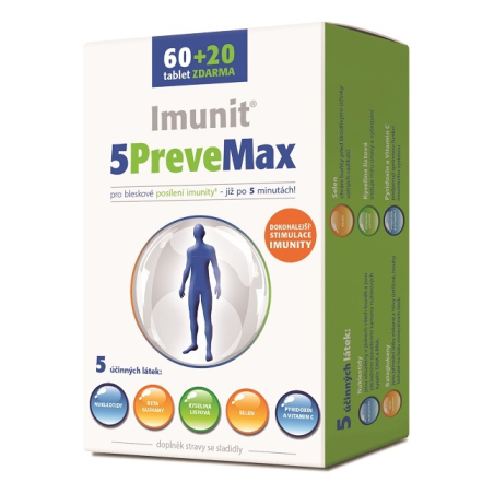 5PreveMax Imunit nukleotidy + betaglukan 60 tbl. + 20 tbl. ZDARMA Simply You