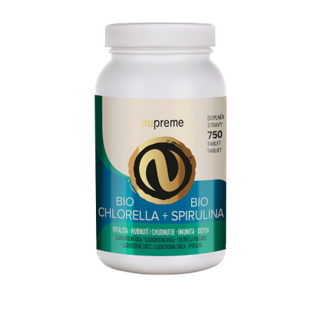 Chlorella + Spirulina 750 tablet BIO Nupreme