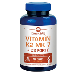 Vitamín K2 MK7 + D3 Forte 1000 I.U. Pharma Activ - 125 tablet