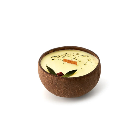 Svíčka v kokosu / vůně Thajská Limetka a mango Tropikalia