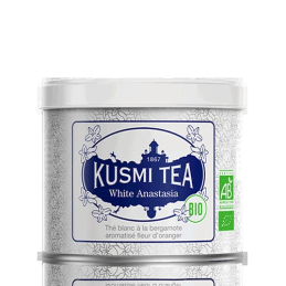 White Anastasia plechová dóza Kusmi Tea - 90 g