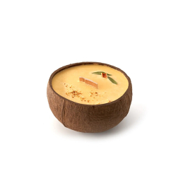 Svíčka v kokosu / vůně pomeranč & mandarinka Tropikalia