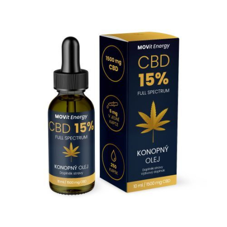 CBD 15% Full Spectrum konopný olej MOVit Energy - 10 ml