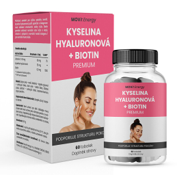 Kyselina hyaluronová + Biotin PREMIUM MOVit Energy - 60 tobolek
