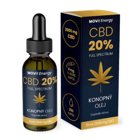 CBD 20% Full Spectrum konopný olej MOVit Energy - 10 ml