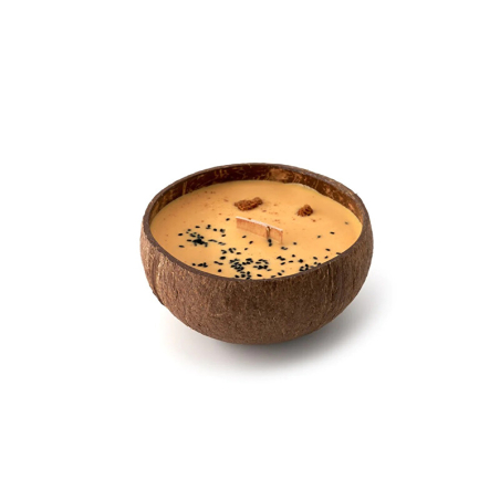 Svíčka v kokosu / vůně Vanilla, caramel Tropikalia