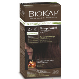 BIOKAP DELICATO RAPID barva na vlasy / 4.05 Čokoládově kaštanová Biokap - 135 ml