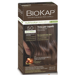 BIOKAP DELICATO RAPID barva na vlasy / 5.0 Kaštanová světlá přírodní Biokap - 135 ml