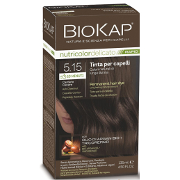 BIOKAP DELICATO RAPID barva na vlasy / 5.15 Popelavě kaštanová Biokap - 135 ml